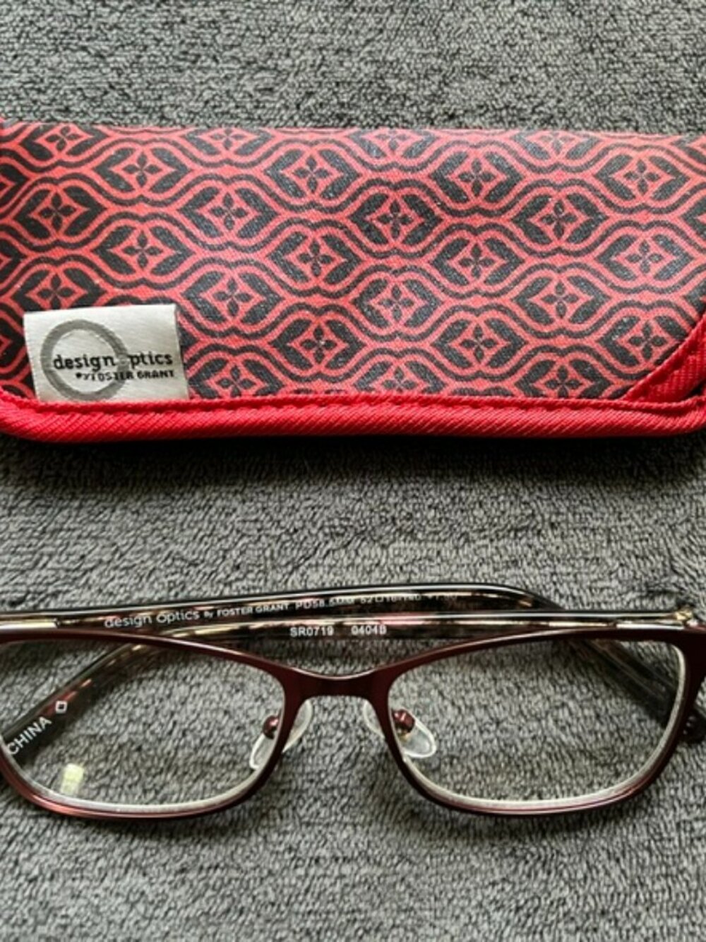 Women's Design Optics by Foster Grant Burgundy Readers